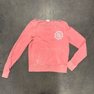 Y2K Victoria’s Secret PINK Off the Shoulder Pink Sweater 
Love Pink 86 Logo